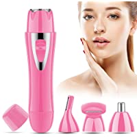 Los mejores  - Depilación facial para mujeres- Achort 4-en-1 kit de depilación eléctrica a prueba de agua Razor Cejas Rasuradoras de…
